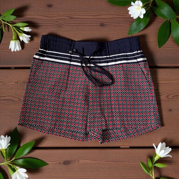 THE LIMITED Red Blue Casual Drawstring Shorts Size XS - Picture 1 of 5